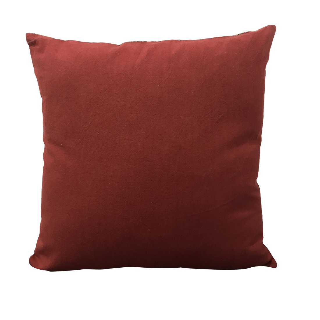 Sadyaska Ajrakh Print Cushion Cover 16x16 Maroon Color