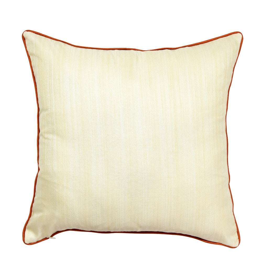 Dupion Silk Hand Embroidered Sofa Cushion Cover Floral Decorative Patio Sofa Chair Couch Living Room Bedroom Cushion Case