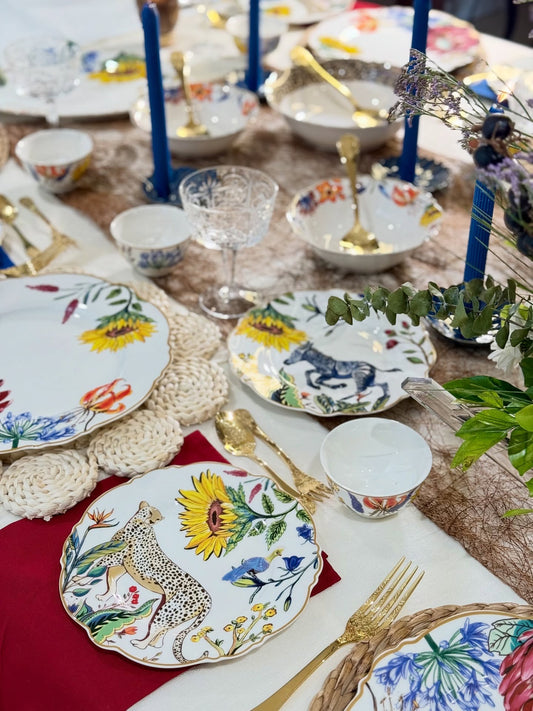 Savanna Bloom Collection- 22-Piece Dinner Set