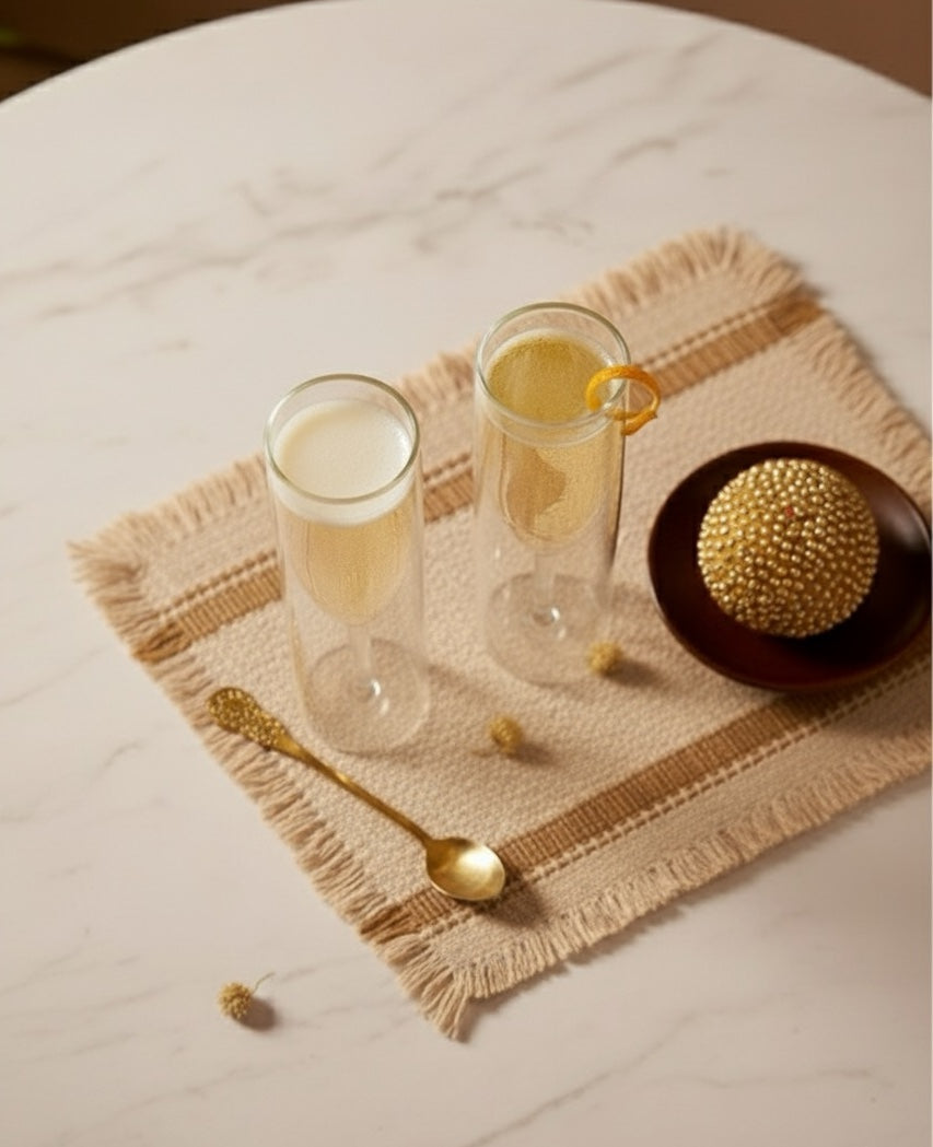 Double Walled Flute Glass Set of Two - Elegant Champagne Flutes