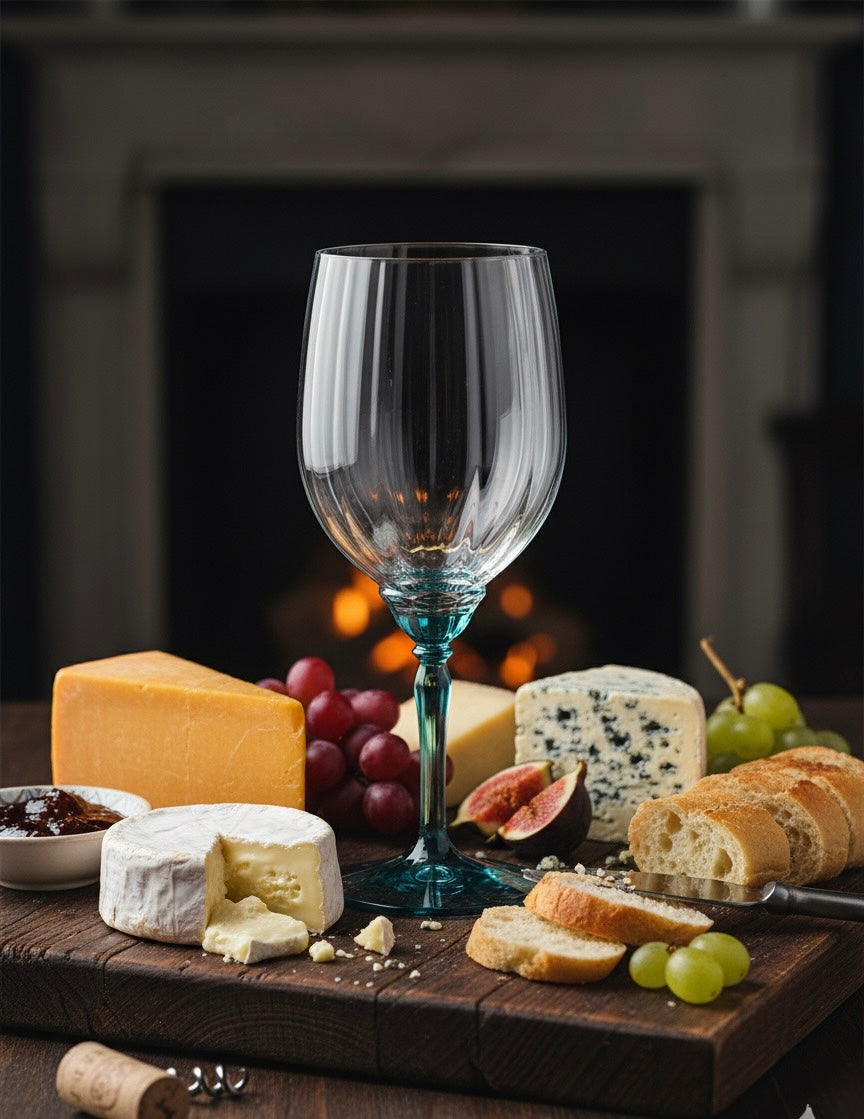 Lucent Blue Red Wine Glass- Set of Four