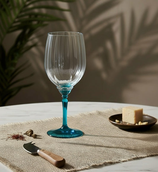 Lucent Blue White Wine Glass- Set of Four