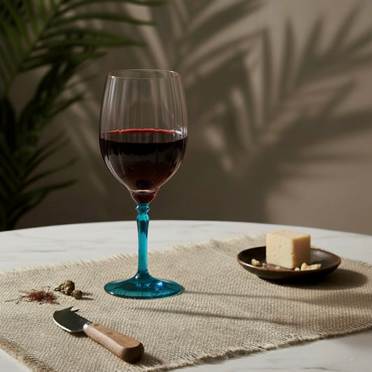 Lucent Blue Red Wine Glass- Set of Four