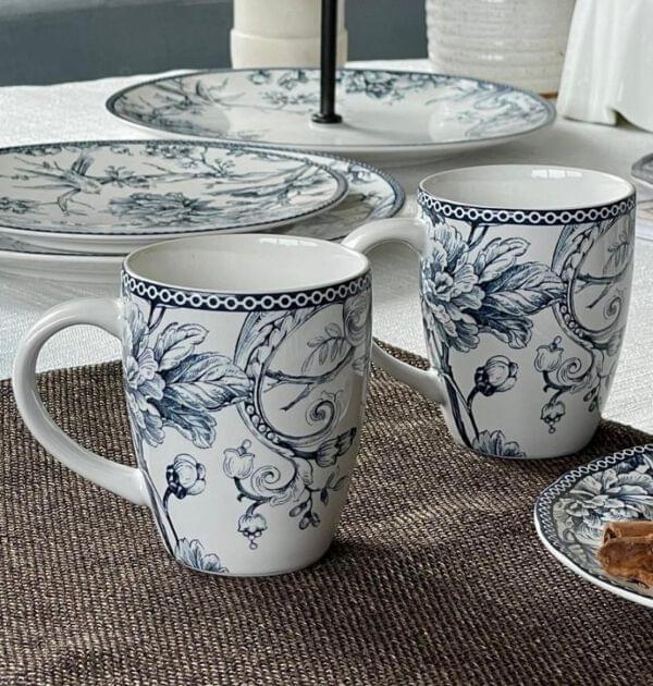Adelaide Blue Classic Indian Tea Mugs