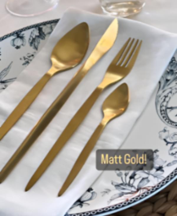 Matt Gold Cutlery Set of 24