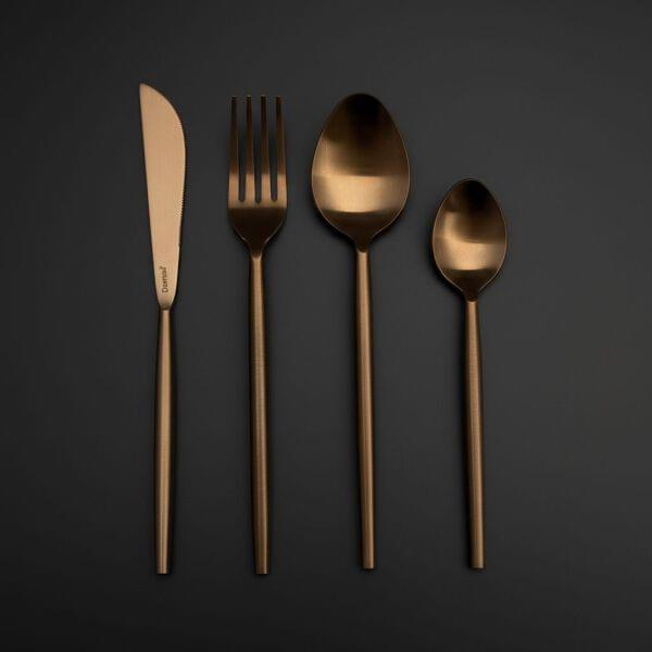 Aurum Rose Gold Cutlery Set of 24