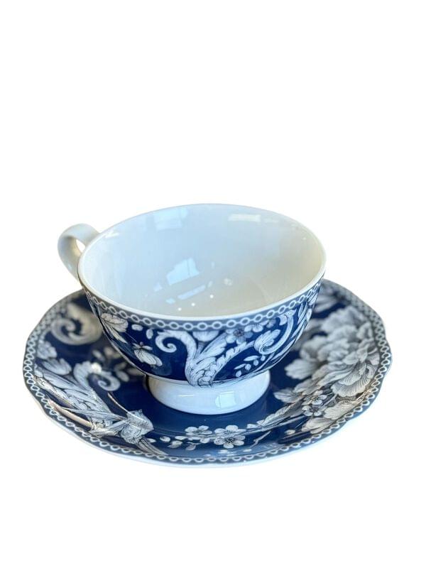 Adelaide Dark Blue Tea Cup & Saucer Set