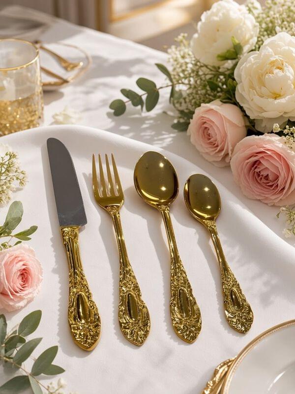 Maharaja Gold Cutlery Set of 24