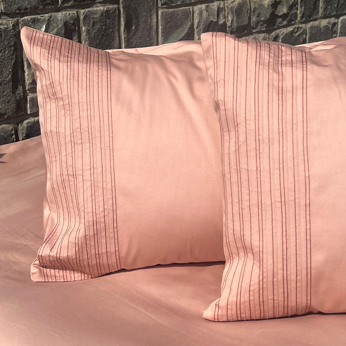 Pinstripe Rose Bedsheet Set - Elysian Home Decor