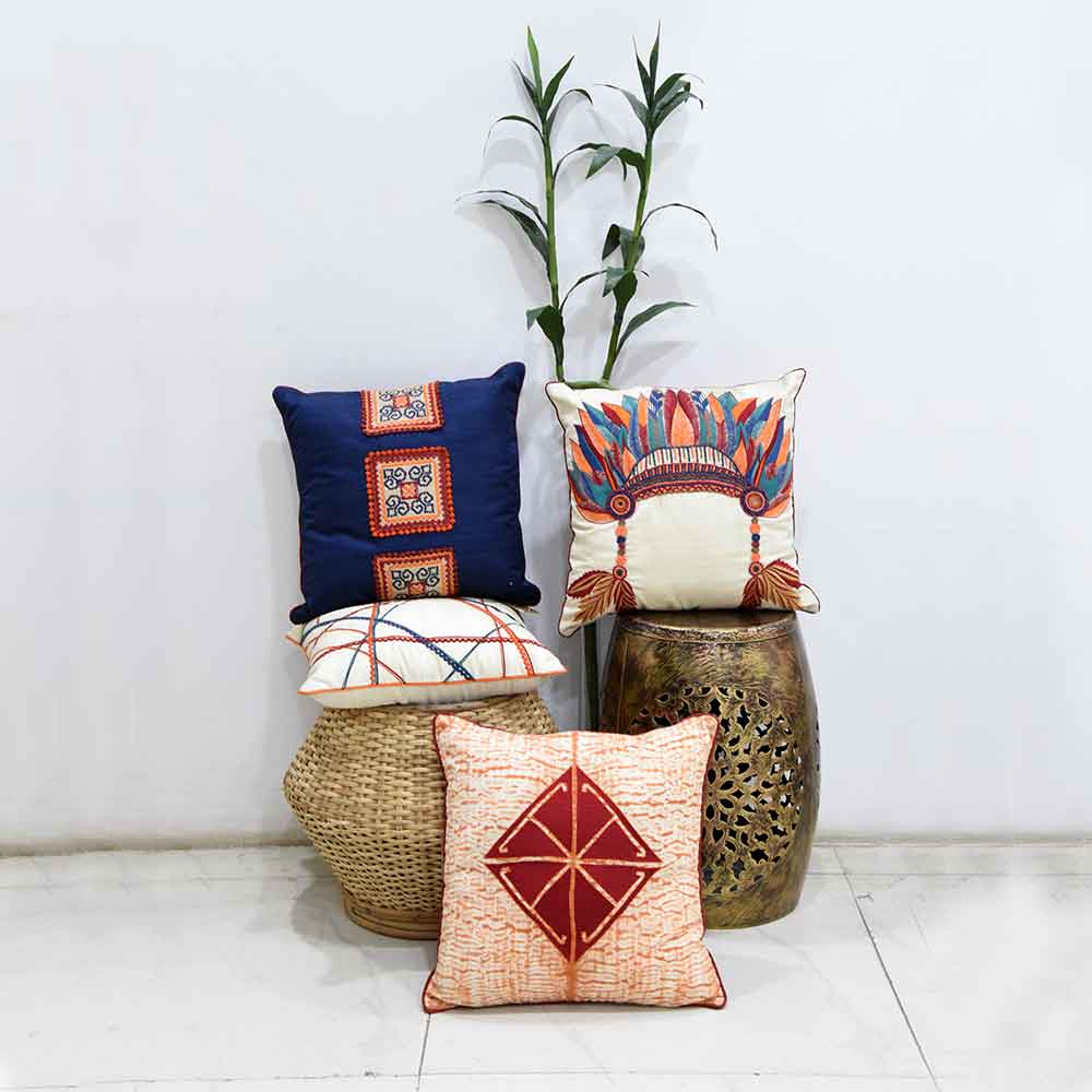 Premium Quality Silk Dupion Cushion Cover Use for Office Patio Drawing Room 16x16 - Elysian Home Decor