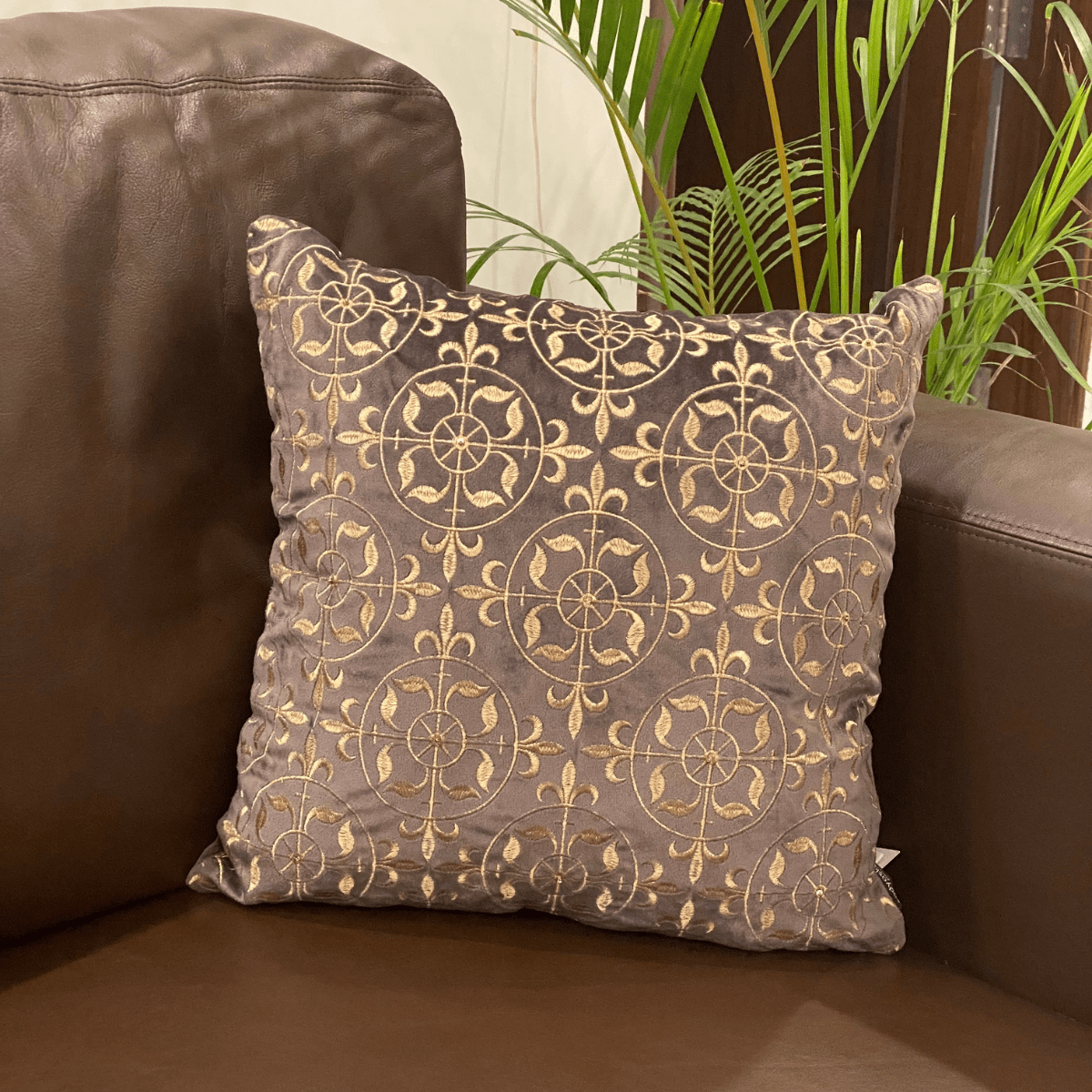 Decorative Timber Mousse Velvet Cushion Cover 16x16 - Elysian Home Decor