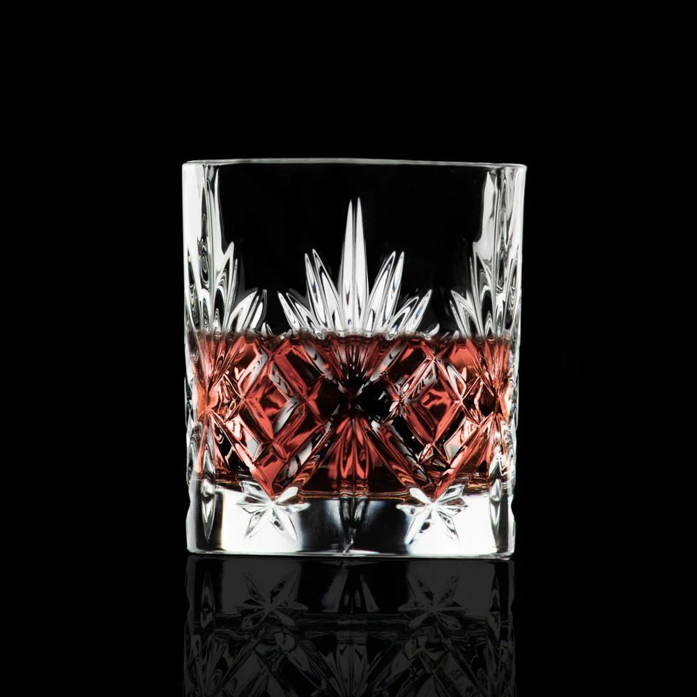Melodia DOF tumbler with a detailed starburst cut design.