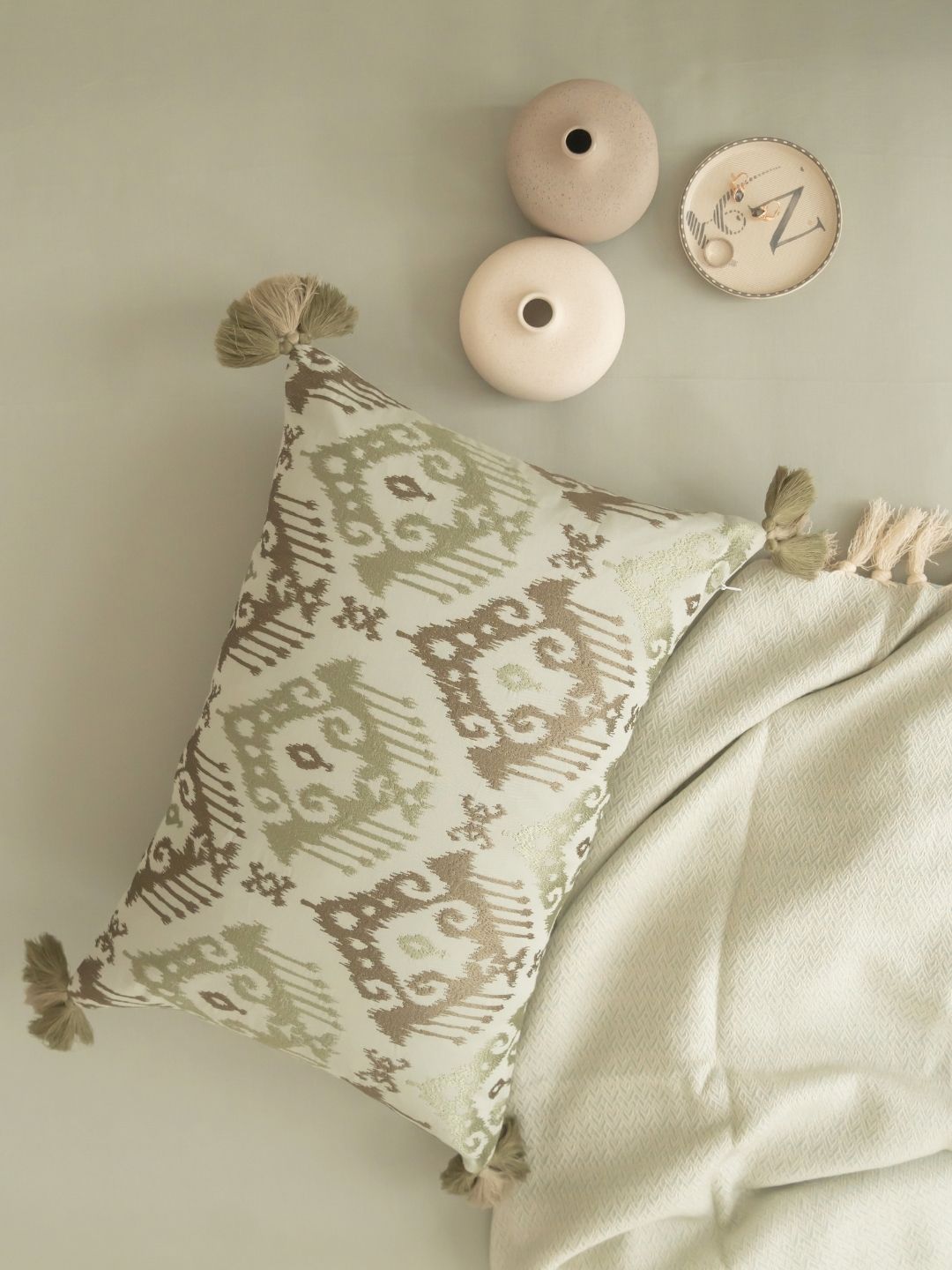 Perth Sage Green Treasure Bedsheet Set - Elysian Home Decor