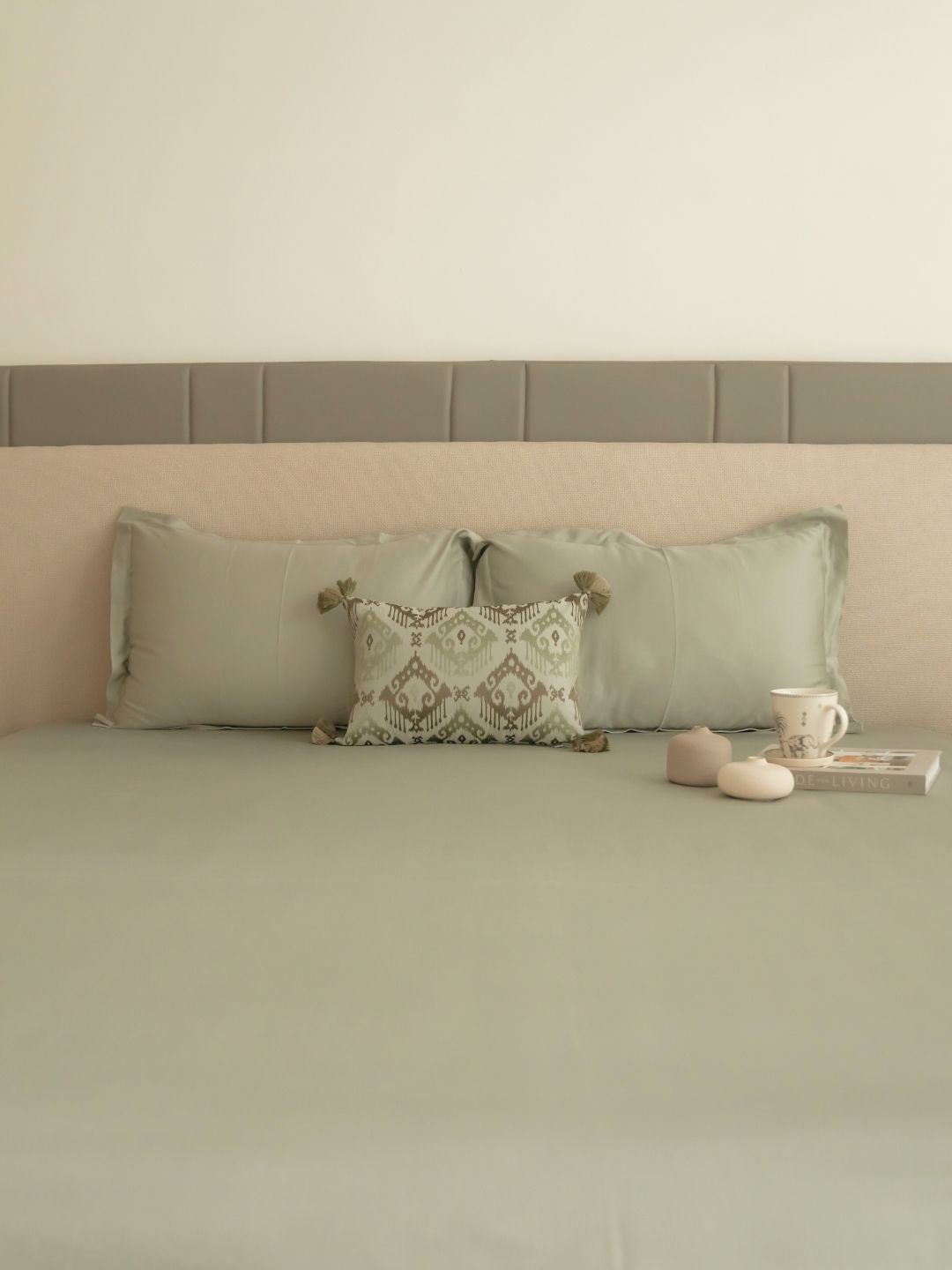 Perth Sage Green Treasure Bedsheet Set - Elysian Home Decor