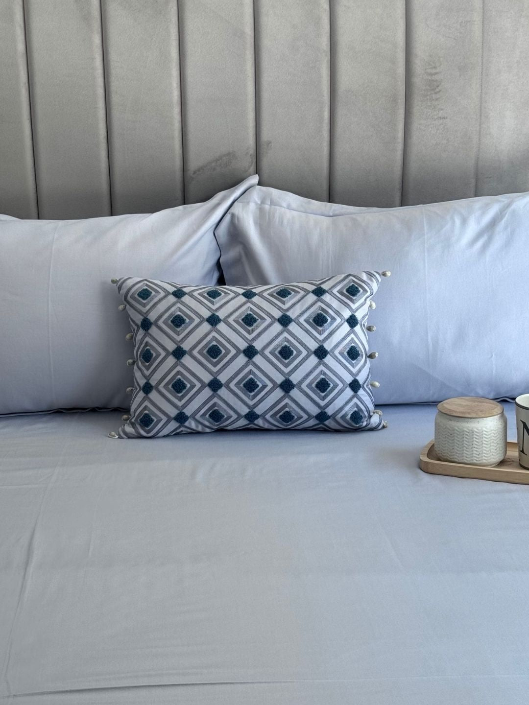 Dublin Smoke Blue Treasure Bedsheet Set