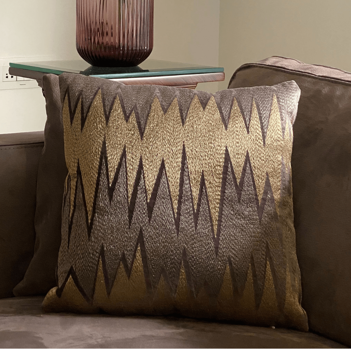 Decorative Ditsy Mousse Velvet Cushion Cover 16x16 - Elysian Home Decor