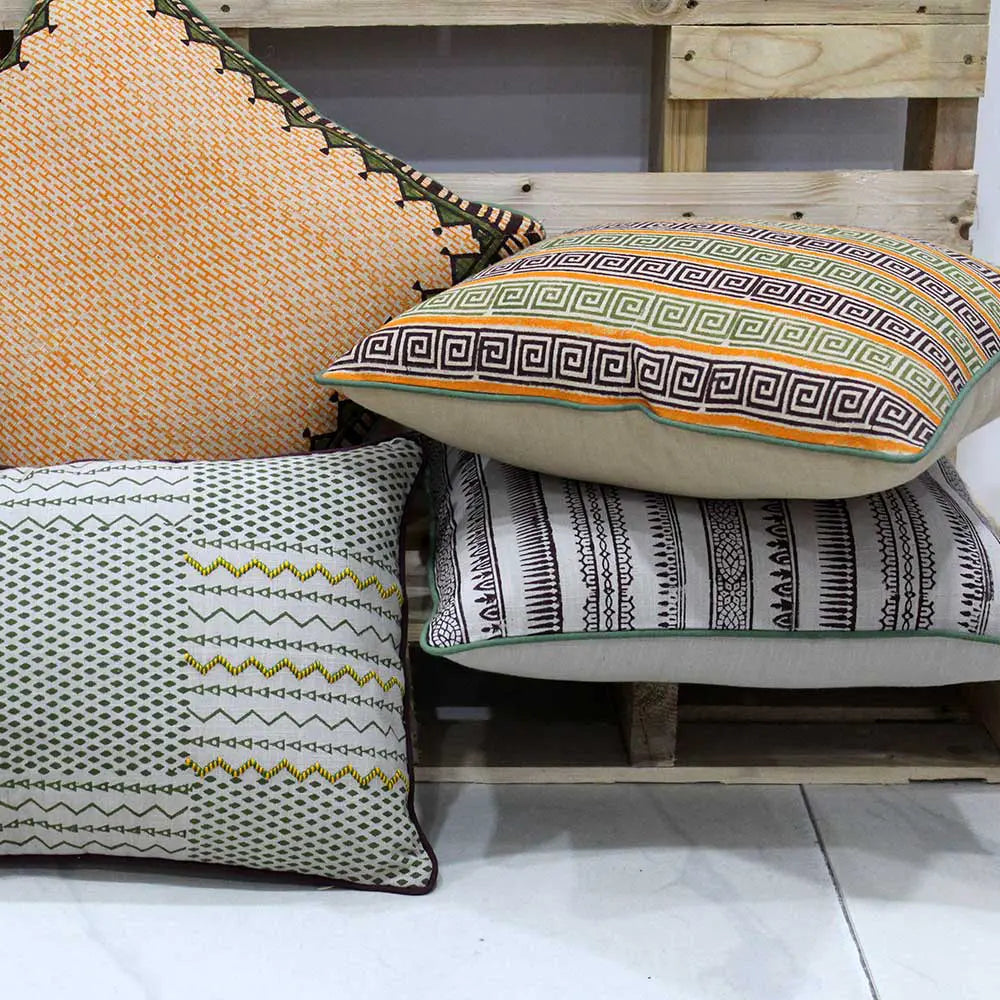 Printed Multi Color Cotton Cushion Covers Multi Color 1 Piece (16" X 16") - Elysian Home Decor