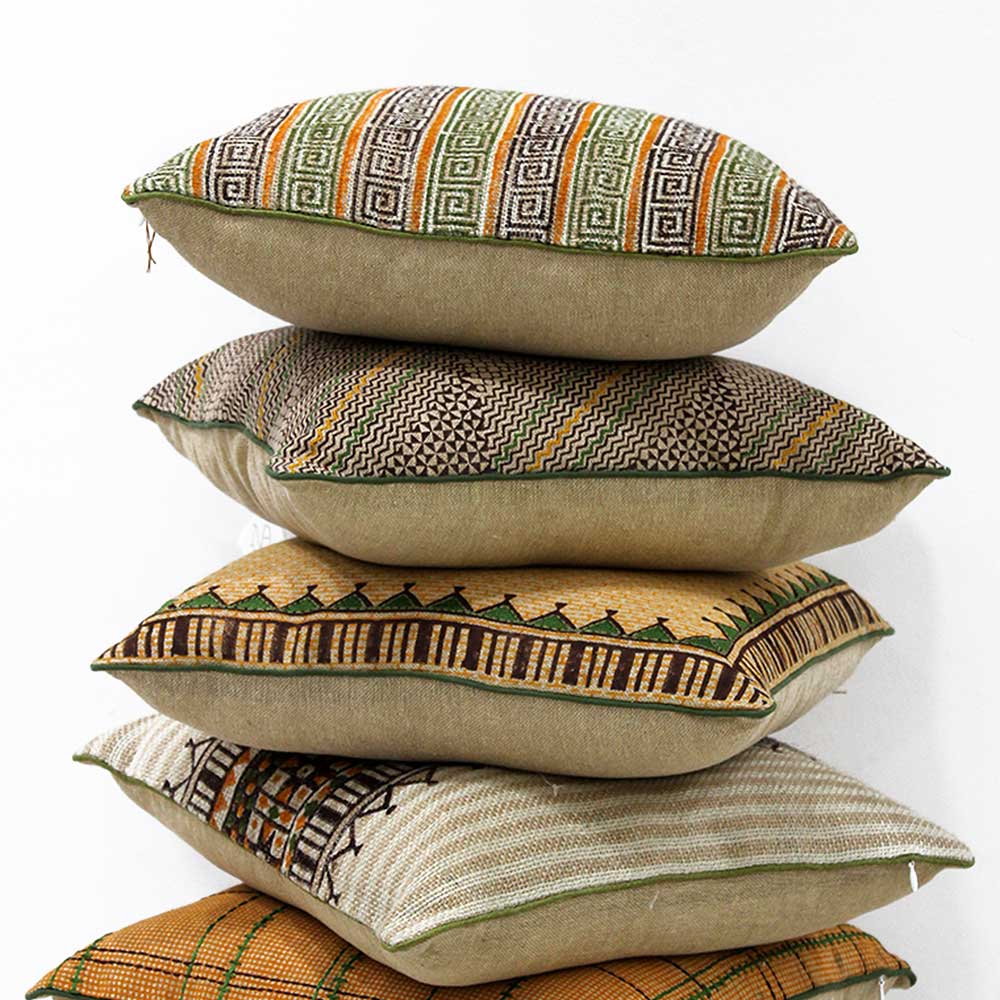 Printed Multi Color Cotton Cushion Covers Multi Color 1 Piece (16" X 16") - Elysian Home Decor
