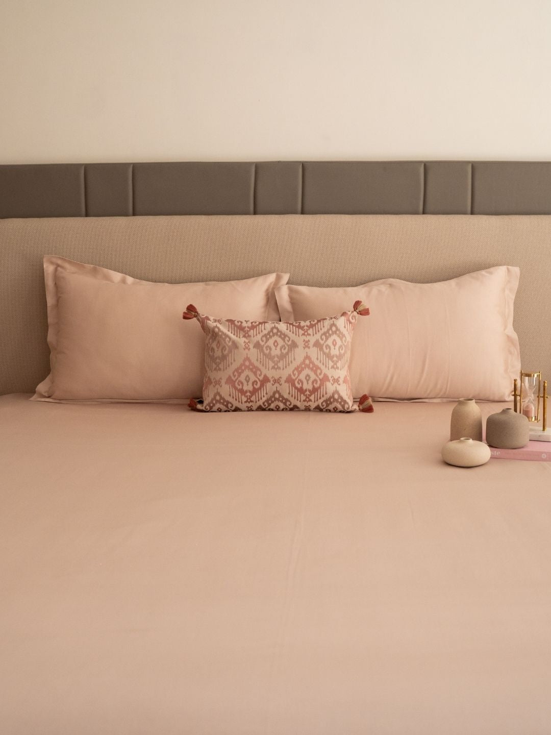 Folded buff pillow covers