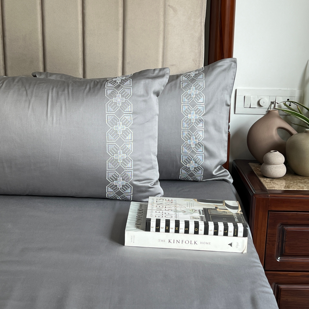 Allure Slate Dreams Bedsheet - Elysian Home Decor