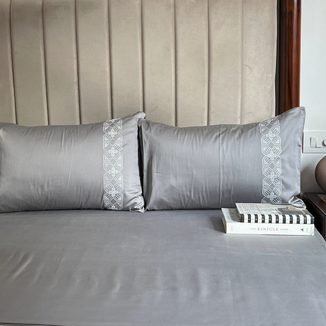 Allure Slate Dreams Bedsheet - Elysian Home Decor