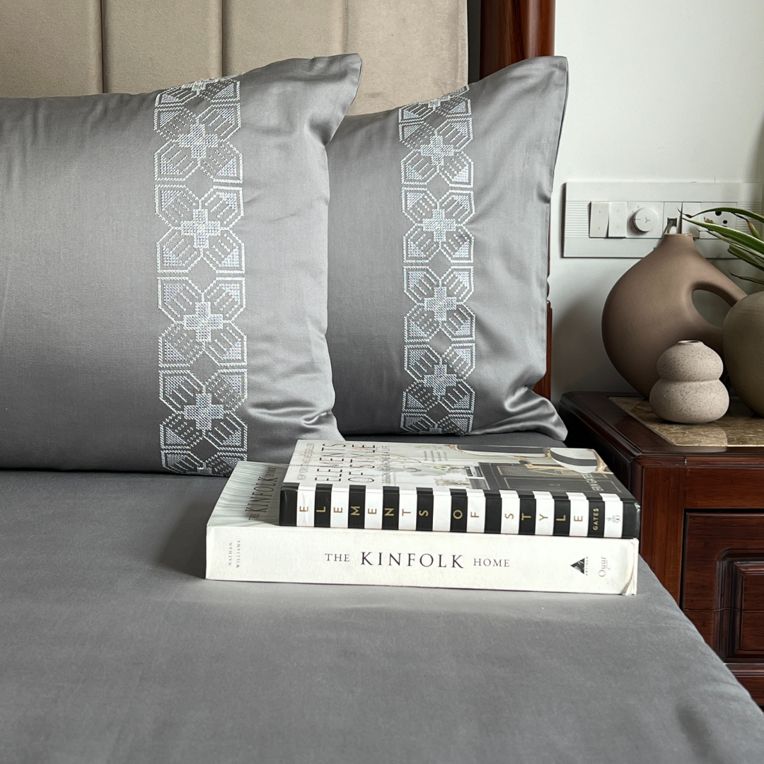 Allure Slate Dreams Bedsheet - Elysian Home Decor