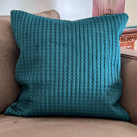Decorative Bello Emerald Green Velvet Cushion Cover 16x16 - Elysian Home Decor