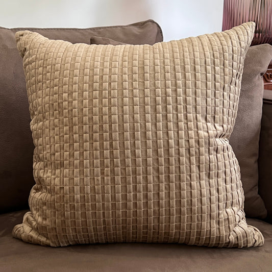 Decorative Bello Champagne Gold Velvet Cushion Cover 16x16 - Elysian Home Decor