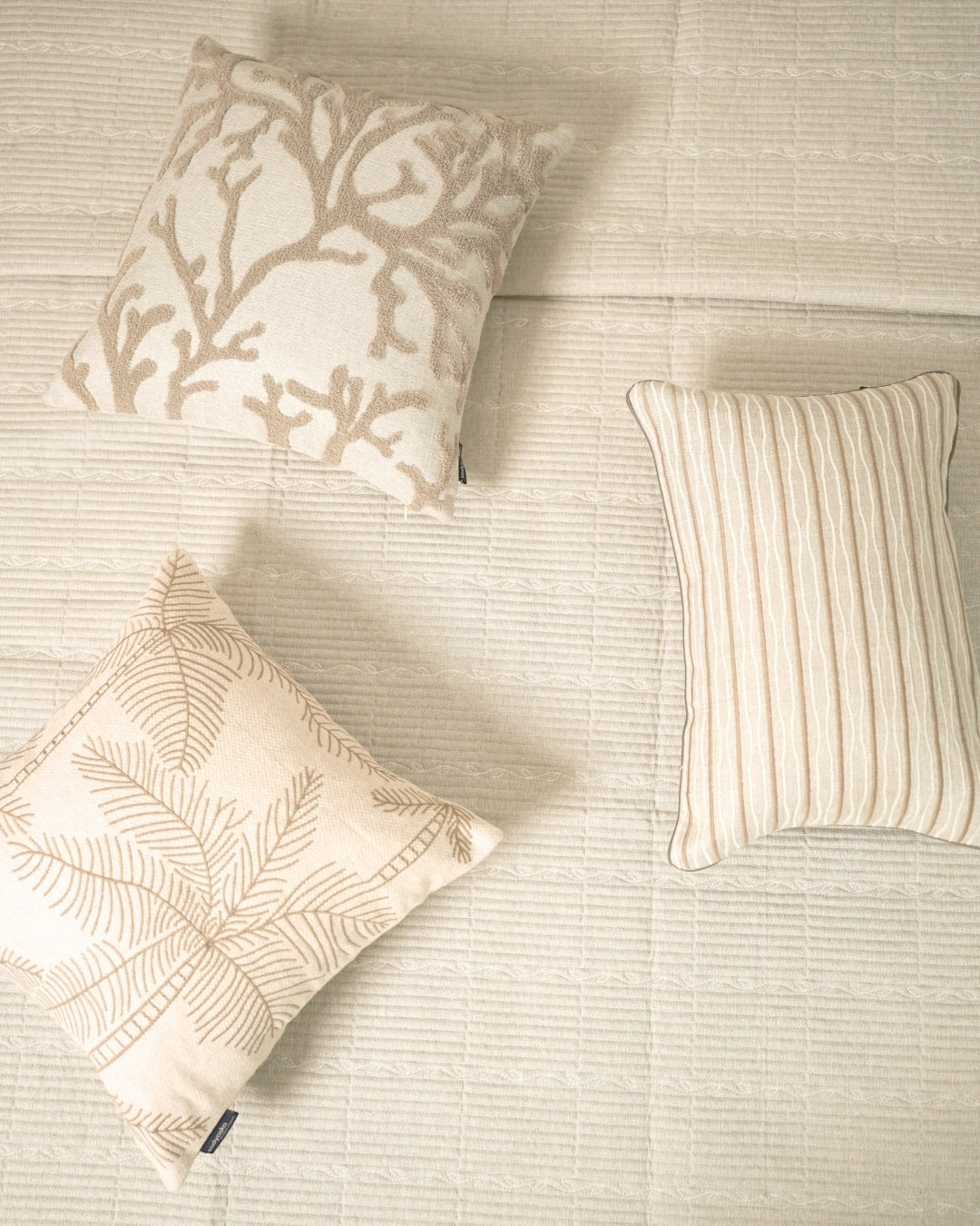 Drift Palm Springs Embroidered Grey Cushion Cover (Size : 12"X18") - Elysian Home Decor