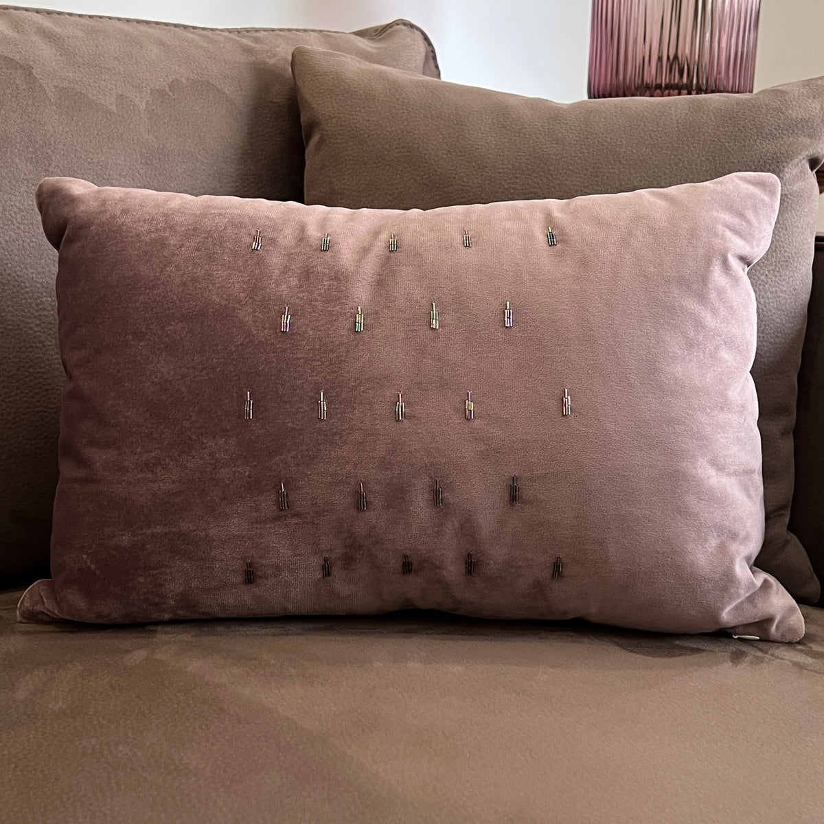 Decorative Chandelier Lilac Velvet Cushion Cover 12x18 - Elysian Home Decor