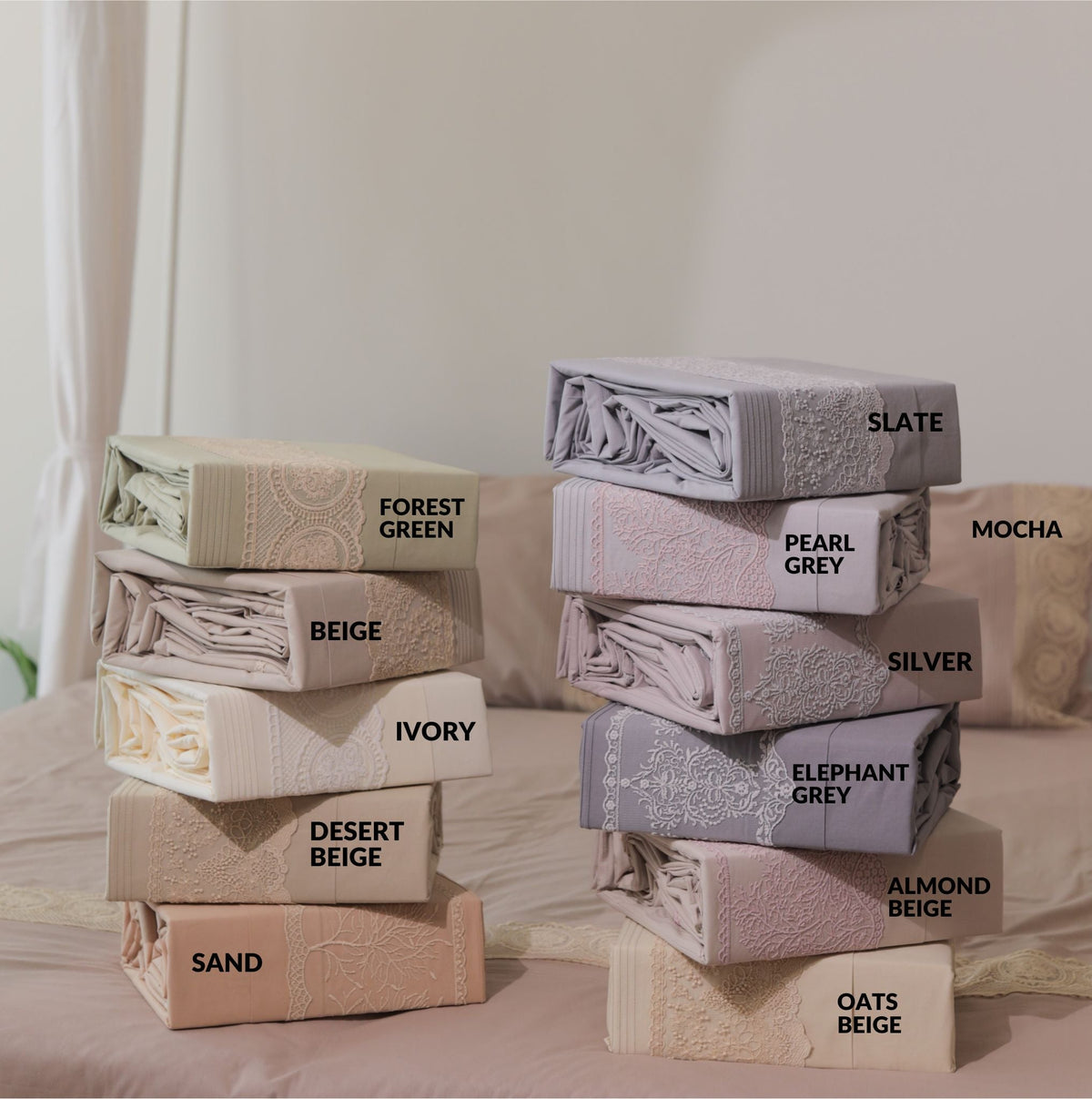 Chantilly collection color swatch chart