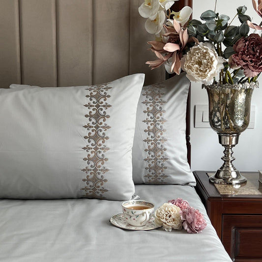 600TC Cotton Crown Platinum Beyond Bedsheet Set - Elysian Home Decor