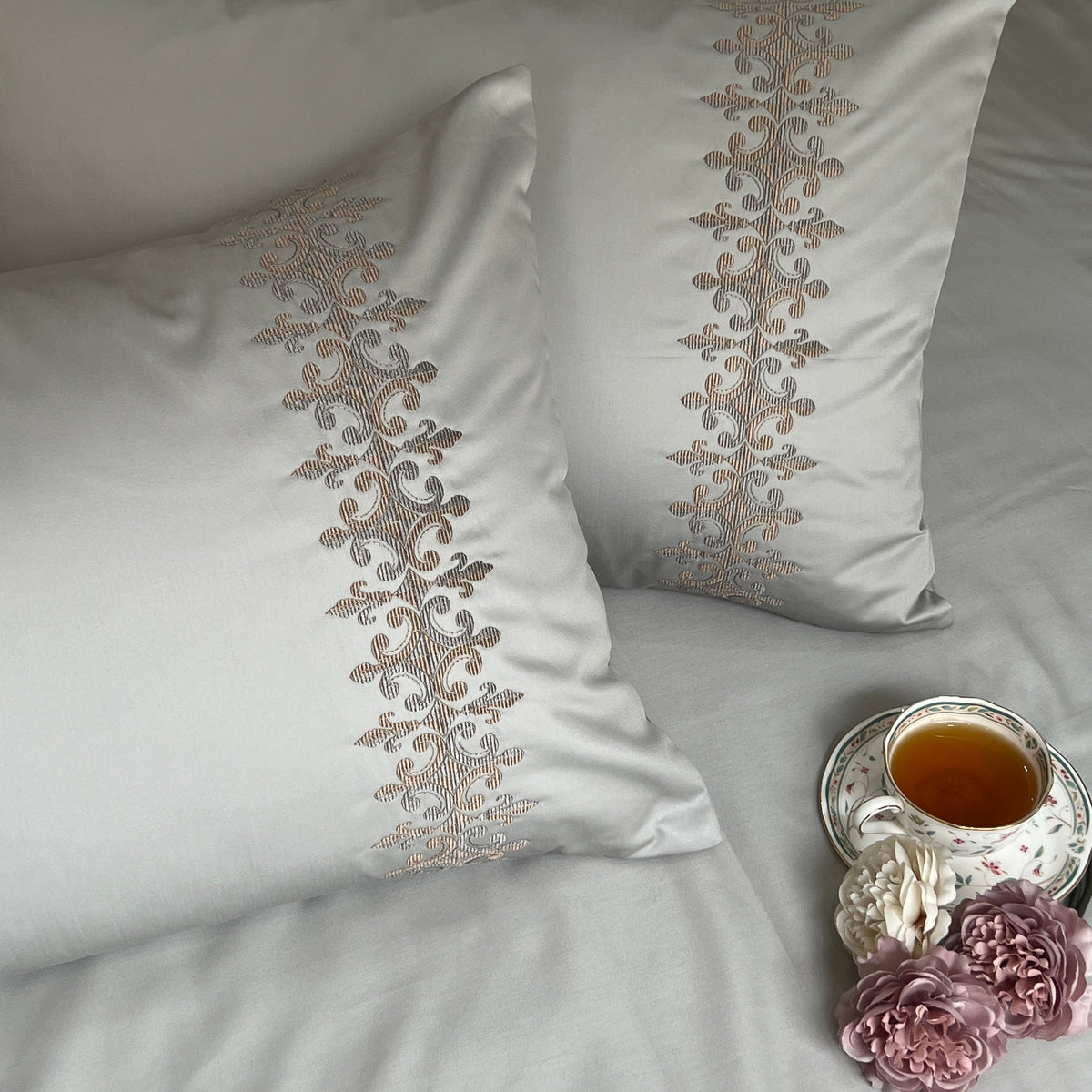 600TC Cotton Crown Platinum Beyond Bedsheet Set - Elysian Home Decor
