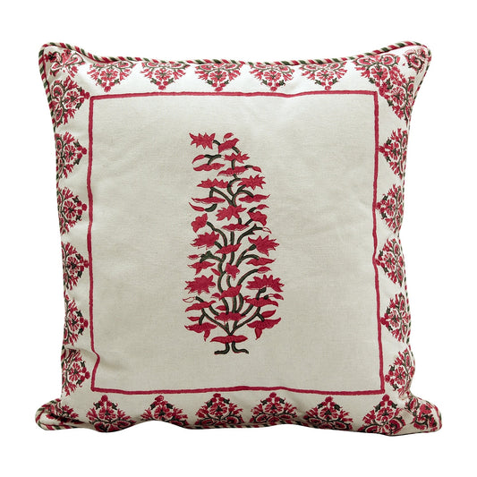 Ruh Hand Block Printed Ethnic Cushion Cover - Elysian Home Decor