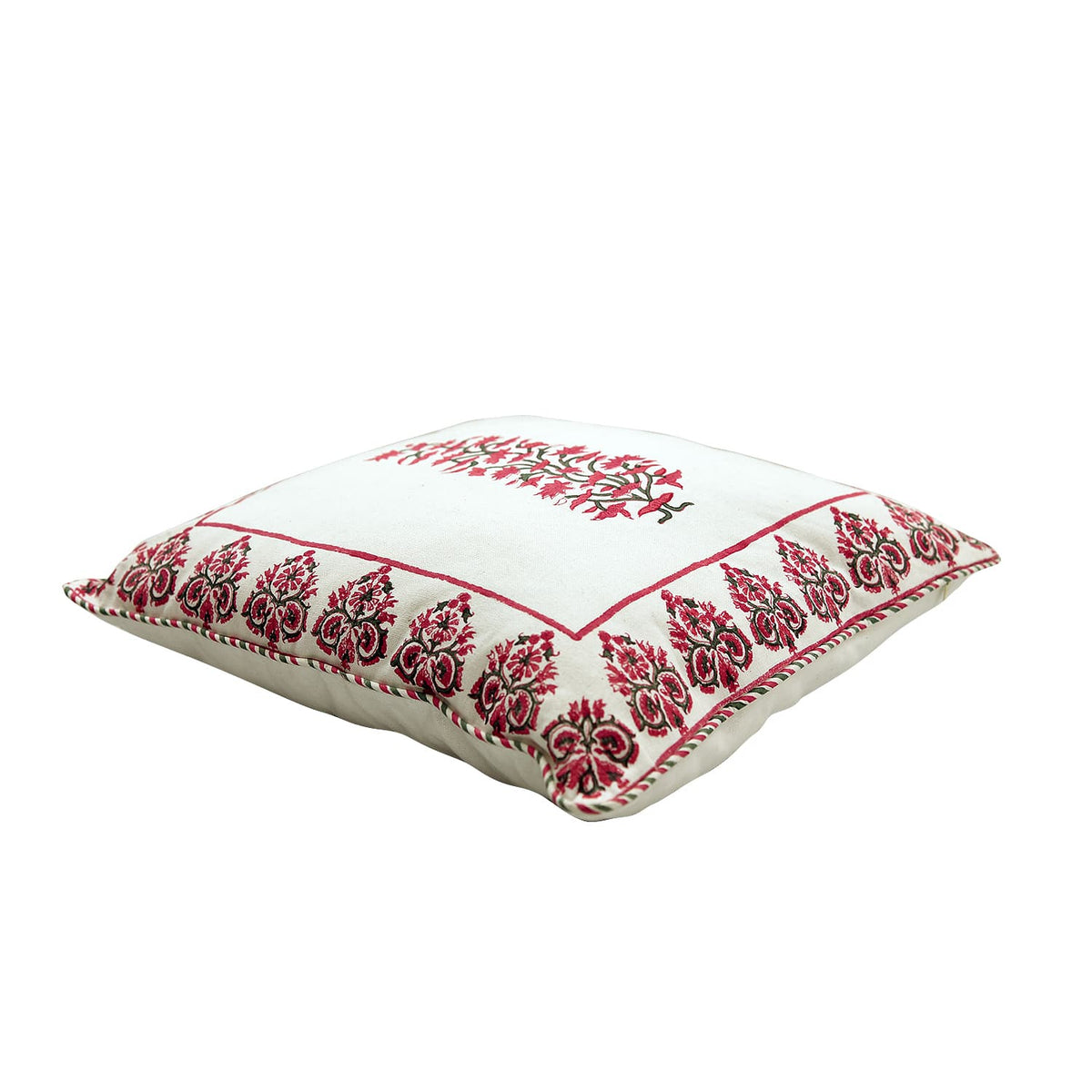 Ruh Hand Block Printed Ethnic Cushion Cover - Elysian Home Decor