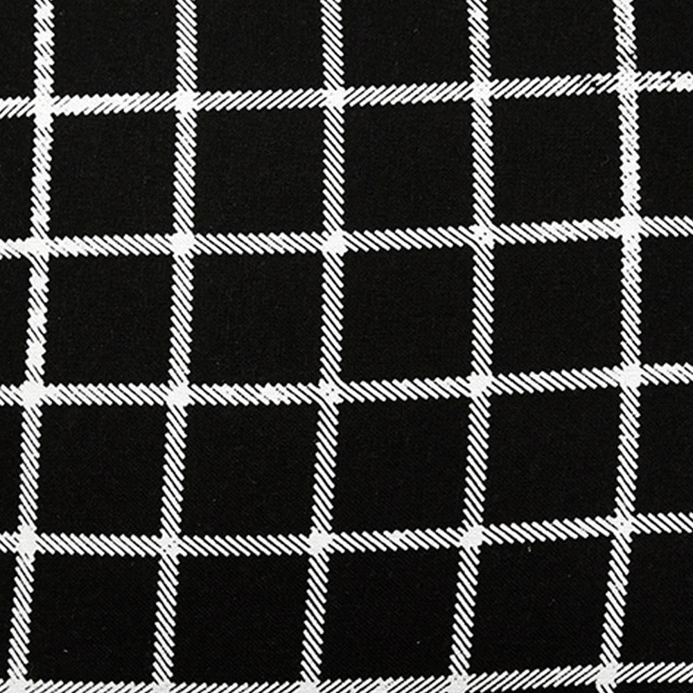 Black & White Checked Decorative Cushion Cover (16"X16") Geometric Pattern Cotton Cushion Pillowcase - Elysian Home Decor