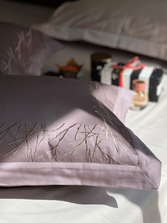 Hope Old Rose Buff Desire Cotton Bedsheet Set (5 PC Set) - Elysian Home Decor
