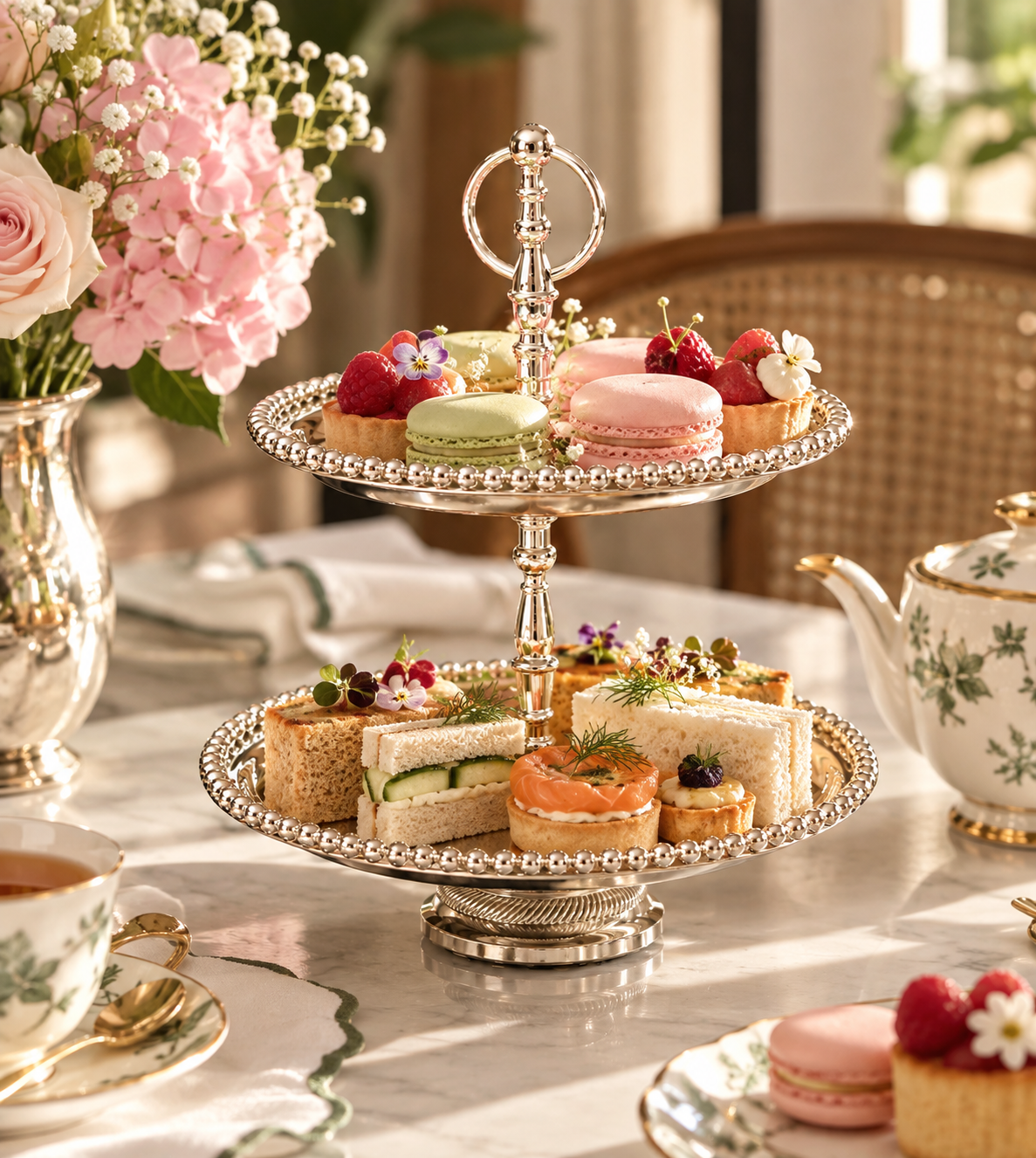 Celeste Two-Tier Cake Stand
