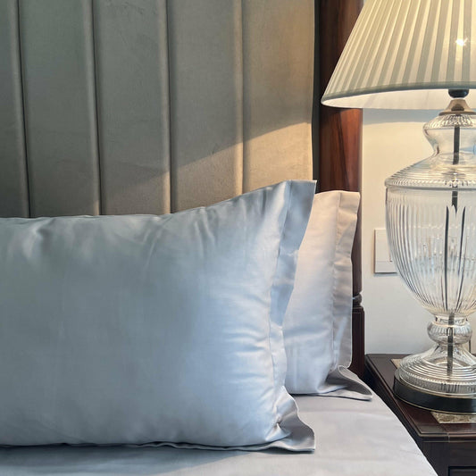 Luxe Pearl Grey Bedsheet - Elysian Home Decor