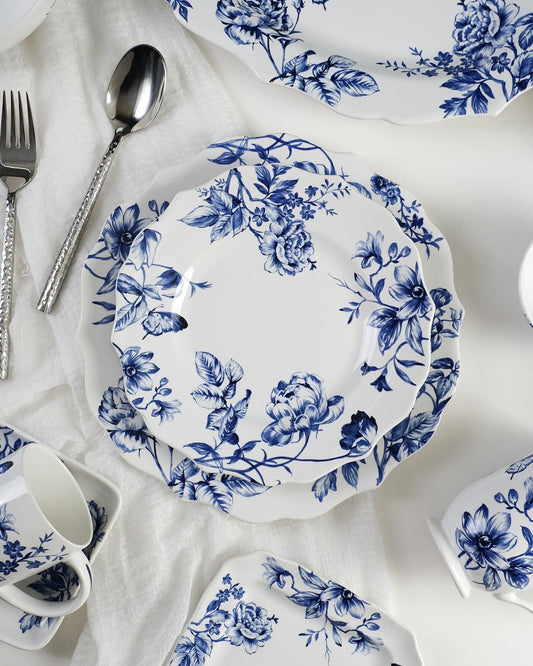 Blue Bloom Quarter/Salad Plate (Set of 6 – 22 cm)