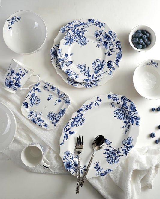 Blue Bloom Dinnerware Collection of 21 pcs