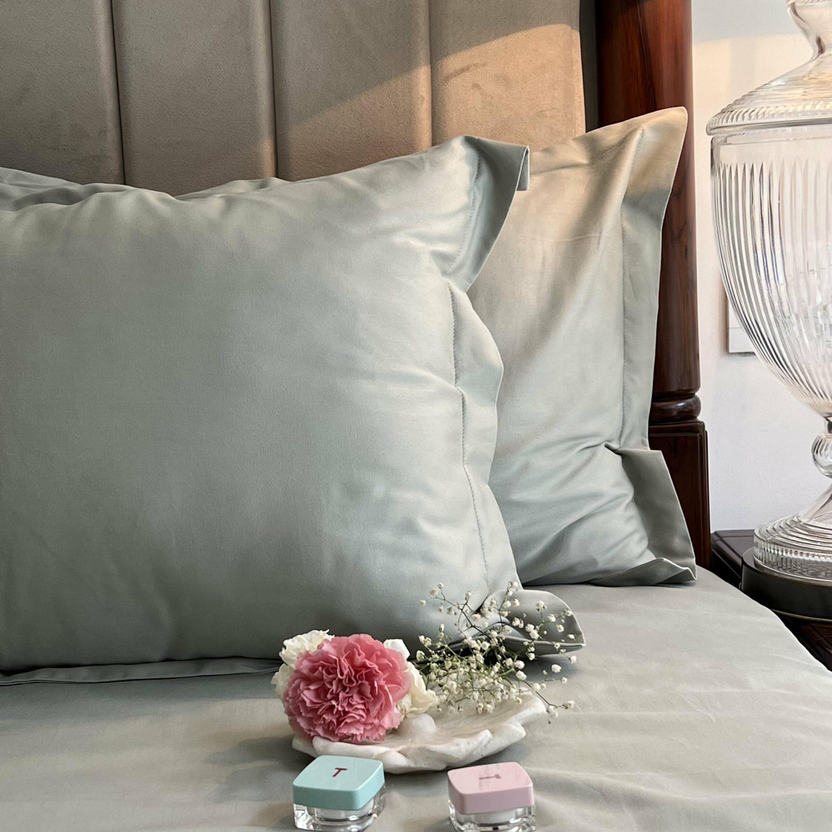 Luxe Sage Green Bedsheet - Elysian Home Decor