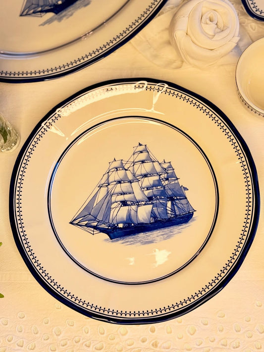 Clipper Ship Blue Salad Plate – 8.1"