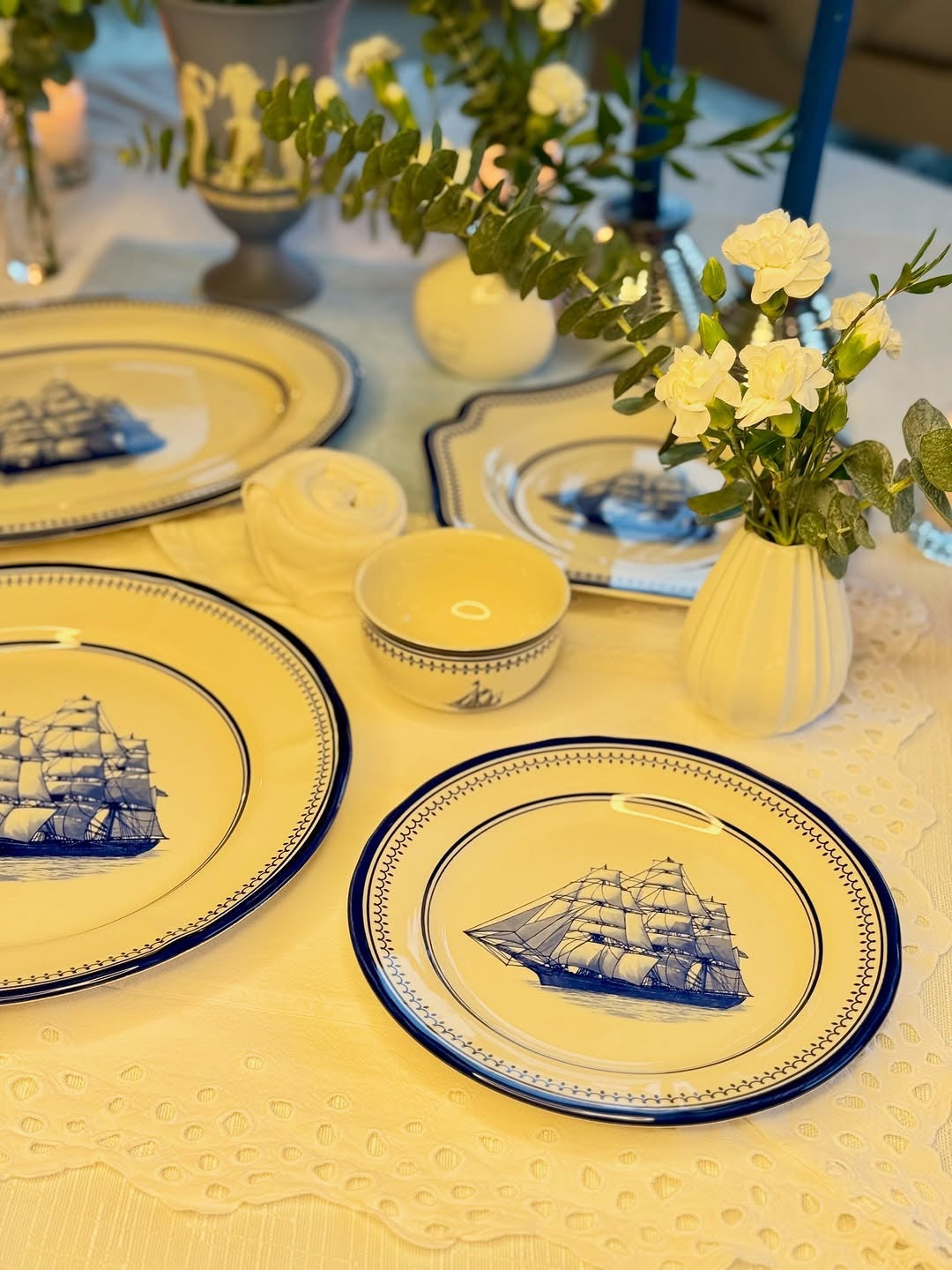 Clipper Ship Blue Salad Plate – 8.1"