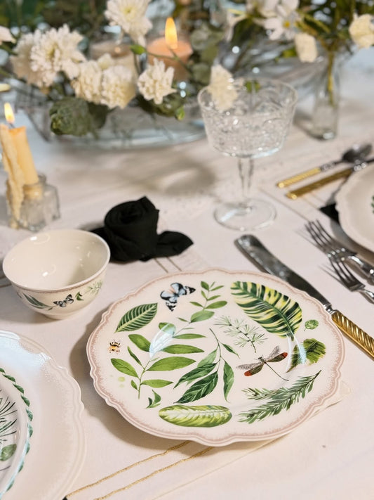 Verdant Garden Collection - 22-Piece Dinner Set