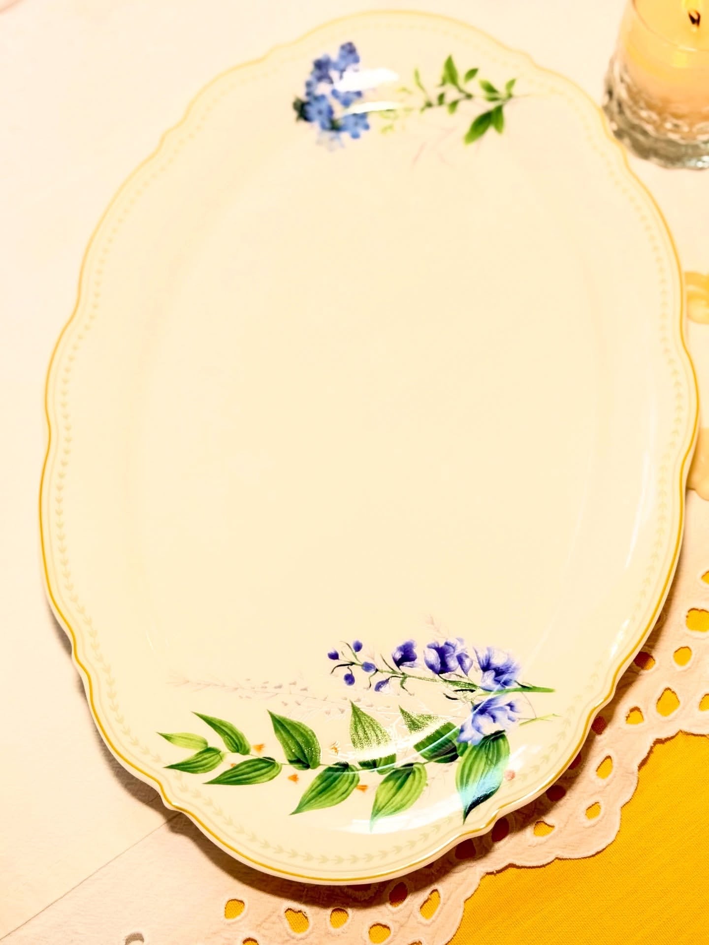 Azure Bloom Collection- 22-Piece Dinner Set