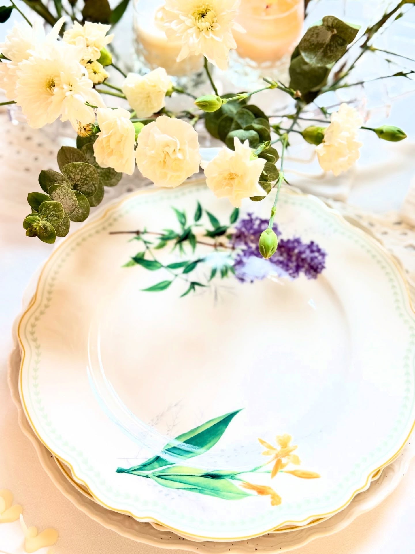 Azure Bloom Collection- 22-Piece Dinner Set