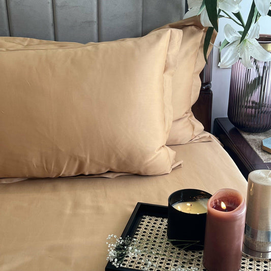 Luxe Honey Mustard Bedsheet - Elysian Home Decor