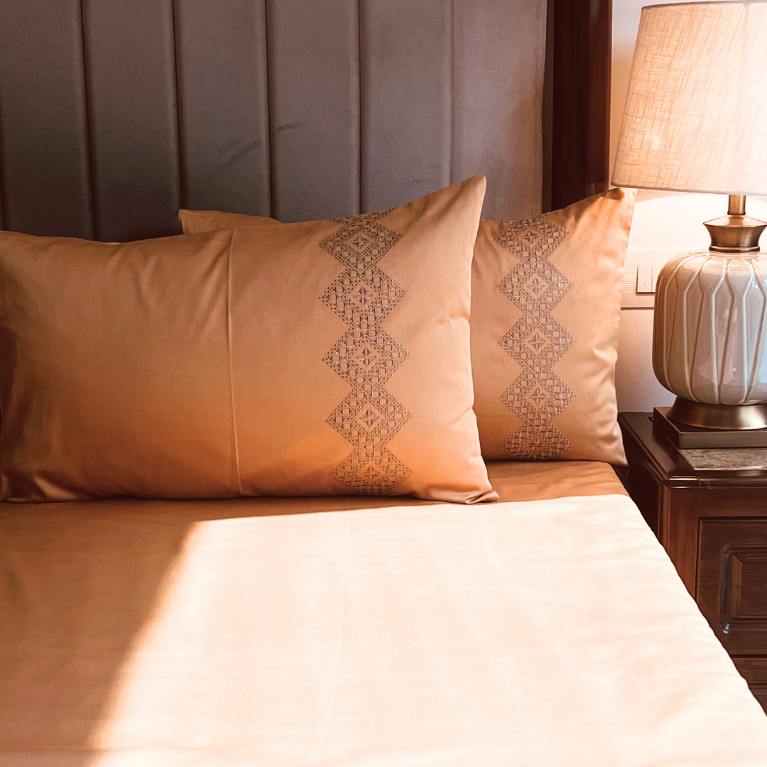 Iris Honey Mustard Dreams Bedsheet - Elysian Home Decor