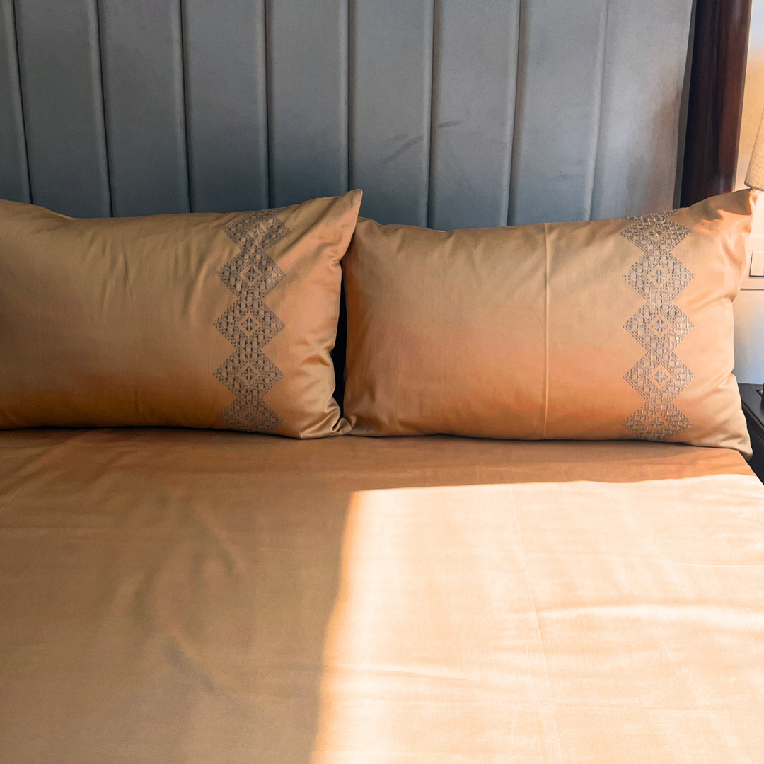 Iris Honey Mustard Dreams Bedsheet - Elysian Home Decor
